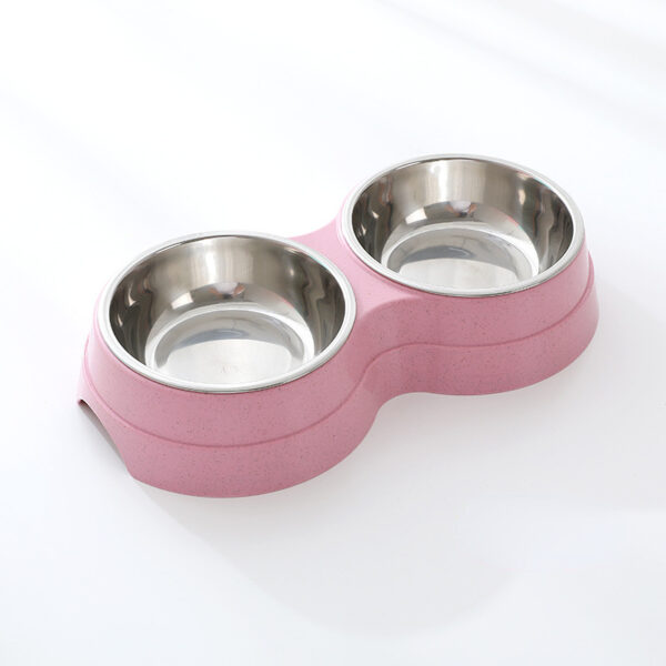 16c0bf2f-015a-40b5-a39e-cefc4bf990dd.jpg Double Pet Bowls – PawJoy DuoFeeder Pink Stainless Steel Food & Water Feeder