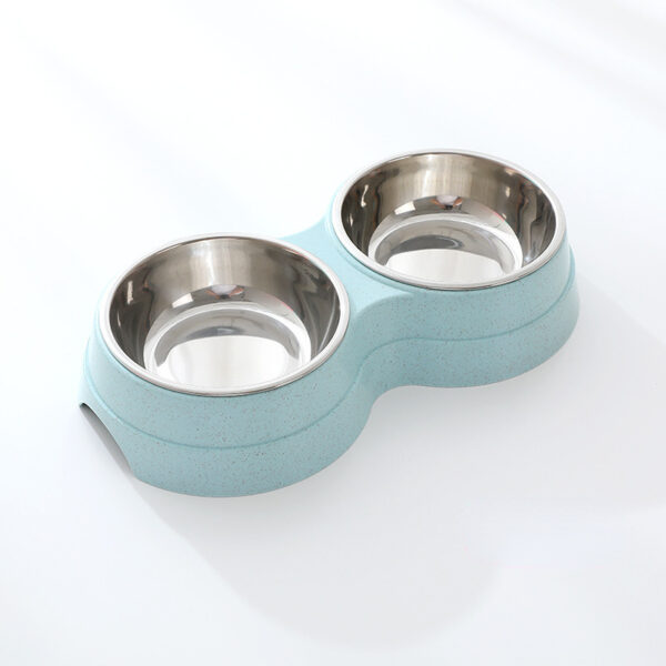 ae4c08a6-eff9-4303-8aad-2213d3e13b28.jpg Double Pet Bowls – PawJoy DuoFeeder Blue Stainless Steel Food & Water Feeder